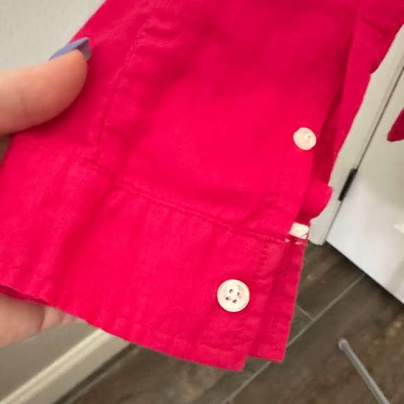 Lucy & Laurel Hot Pink Button Down Shirt - Picture 3 of 9